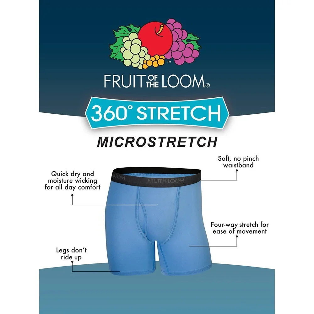Fruit Men's Loom Micro-Stretch Boxer Briefs assorted XL